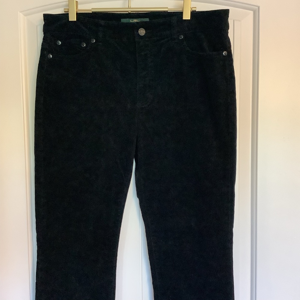 Ralph Lauren Black Corduroy‎ Women's Pants - Picture 2 of 5
